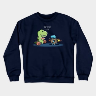 Dinosaur Trick or Treating Crewneck Sweatshirt